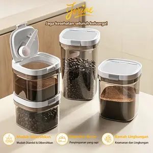 Jorine Kaleng Susu Bubuk Magnetik Kuat Transparan Tahan Kelembapan & Debu Penyegelan Tiga Lapisan Bahan Kelas Makanan Dapat Digunakan Kembali Mudah Dibuka dengan Satu Tangan Ideal untuk Susu Bubuk Kopi dan Camilan