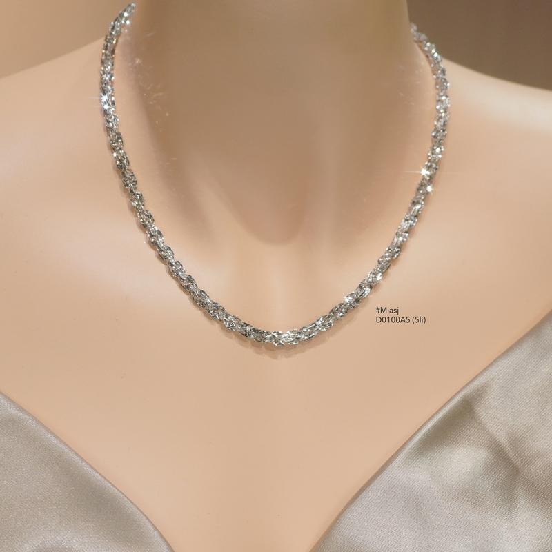  Dây chuyền xoắn vuông nữ dày 5li bạc Ý S925cao cấp D0100A5 | Mi.A Trang sức Bạc 