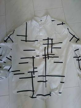 Product Review of Men's Ethnic Shirt Linen Shirt Long Sleeve Fashion Streetwear Designer Outdoor Daily Going out Spring & Summer Stand Collar Print Yellow Light Green Pink Red Navy Blue from u**1 0
