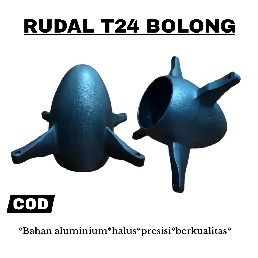 RUDAL BOLONG 10 INC DAN 12 INC BAHAN ALUMINIUM,RUDAL T24 BOLONG