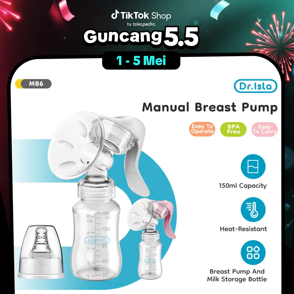 Dr.isla MB6 Pompa Asi Manual / Breast pump/pumping Asi Manual/Pompa Air Bayi Breastfeeding perlengkapan bayi perlengkapan bayi baru lahir ibu