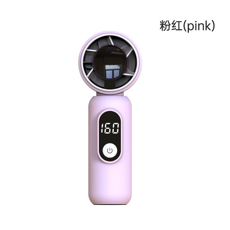 Kipas Tangan Mini Portabel USB Isi Ulang Layar Digital Kecepatan Tinggi | Mini Portable Handheld Fan USB Rechargeable Digital Display High Speed