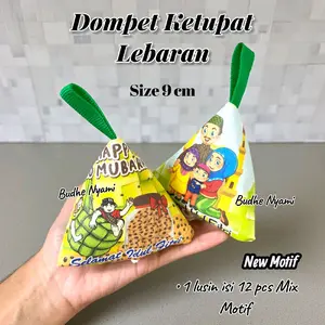 Dompet Angpau Ketupat Printing Lebaran 1 Pack Isi 12 Pcs Mix Motif