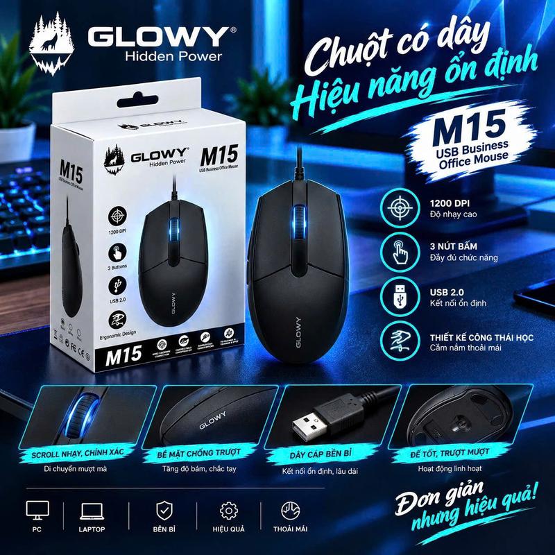 Chuột Máy Tính USB Có Dây Cao Cấp Cho Game & Office