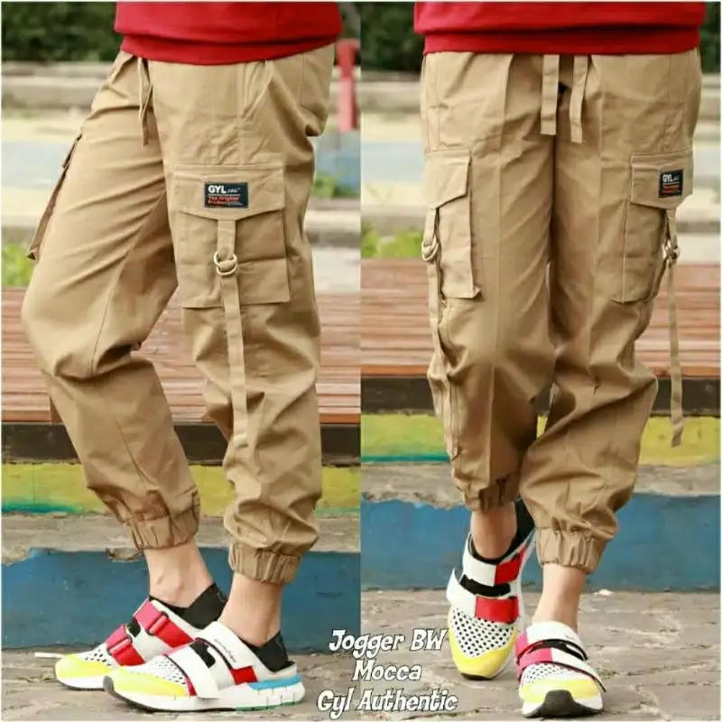 HTM - Celana cargo Wanita Bahan Twill Combed Melar Adem  bb 40-90 kg 6