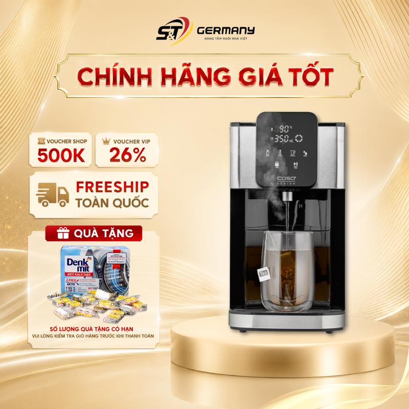 Bình thuỷ điện CASO HW1660, bình đun nước tùy chỉnh nhiệt độ công suất 2600W GermanySnT 60016