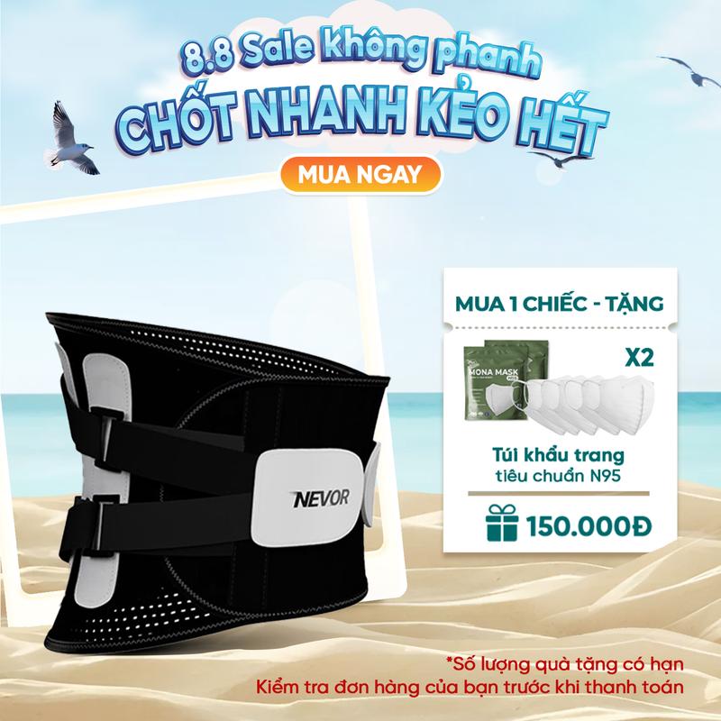 Đai Lưng Cột Sống Nevor DTL03 Thanh Nẹp To Hỗ Trợ Lưng