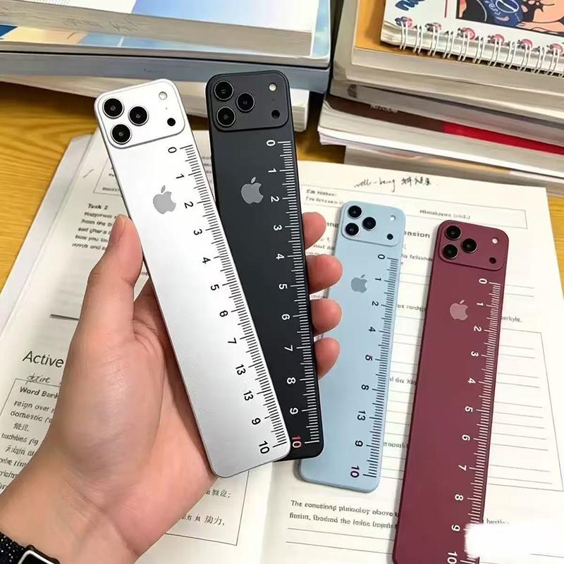 Một thước kẻ sáng tạo dài 20 cm hình dáng như chiếc IPhone, với bề mặt nhám đẹp; phù hợp để học sinh đo lường và kiểm tra; thước kẻ thẳng; món đồ văn phòng phẩm dễ thương.