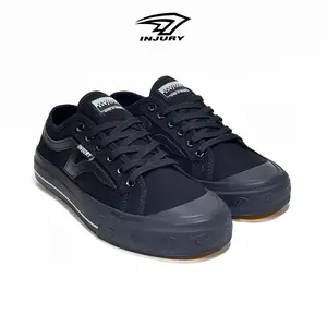 Injury - Sepatu Kasual Sekolah Pria Wanita Injury Volitans Full Black