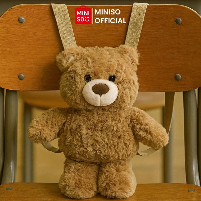 Gambar MINISO Gift Bear Backpack Tas Ransel Anak Lucu Bentuk Beruang Halus Ringan dari Miniso Lifestyle ID Kab. Karawang Tokopedia