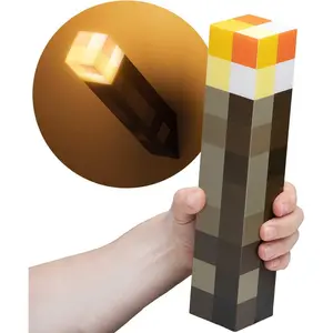 MCGame Lampu LED Minecraft Torch Night Light Rechargeable Warm White - MC-1867 Baterai Plastik