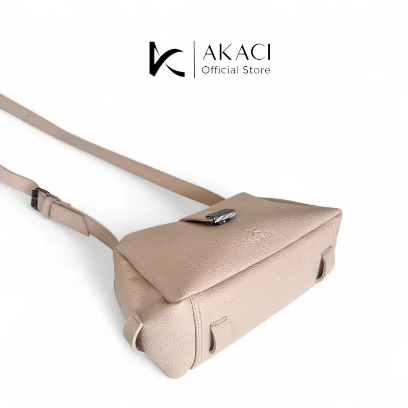Shoulder Bag wanita NAOMI Akaci 09-8477 Bahan kulit sintetis 1 ruang Tas selempang cewek terbaru tas kuliah kerja simpel murah 6