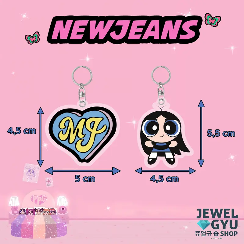 New Jeans PPG Acrylic Keychain Keyring / Gantungan Kunci Akrilik PPG newjeans KPOP 5