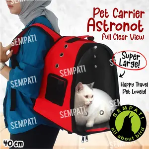 Sempati Tas Kucing Astronot Tas Ransel Gendong Kucing Kelinci Anjing Kitten Anabul Hewan Pet Cargo Travel Pet Bag Big Size Clear Ukuran Besar Tas Kapsul Sempati fit