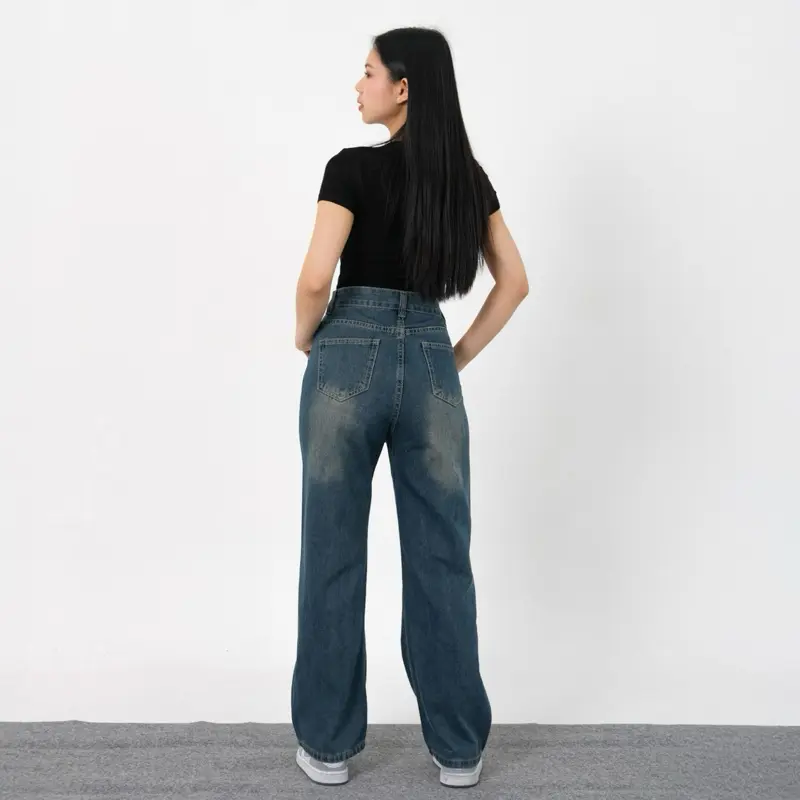 [LUXE.DLABEL] - 220 JEANS  | Celana Panjang Highwaist Wanita Jeans Jeans Wanita Polos Ripped Jeans Highwaist  Skinny Jeans Highwaist Baggy Wideleg Jeans Kulot jeans Boyfriend Jeans Kargo J 6
