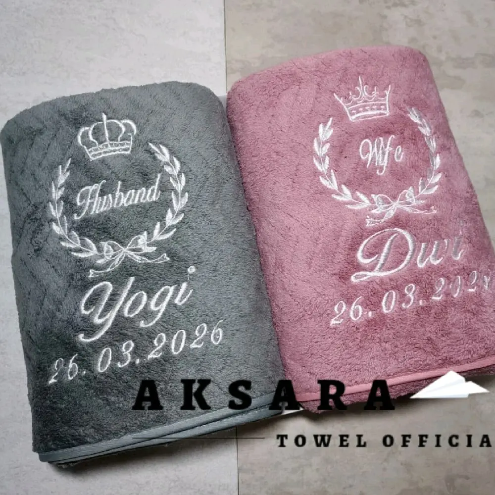Handuk Seserahan Micriofiber Standar Couple Pernikahan Nama Seserahan & Kado Wedding