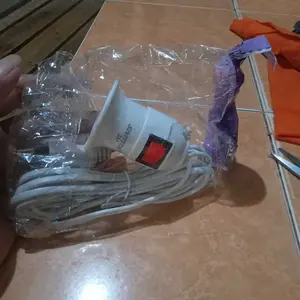 Fitting Lampu Gantung E27 Putih 5 Meter dengan Switch ON/OFF & Kabel 3M/5M untuk Rumah dan Fitting Merah Saklar