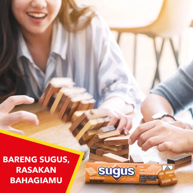 SUGUS Stick Orange 30g X5 - Permen Lunak - Sweet Candy 4