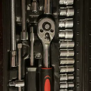 Set Kunci Sok Kunci Shock 46 pcs Mobil Motor Lengkap Socket Tool Kit Pas Ring L Motor Mobil