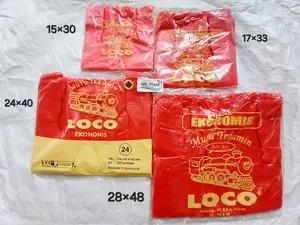 Kantong Kresek Plastik Loco Merah Ekonomis 15,17,24,28