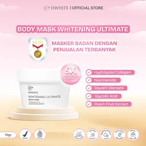 ISWHITE Body Mask Travel Size 70gr Pencerah Tubuh Body Mask Mini Size Extract Masker