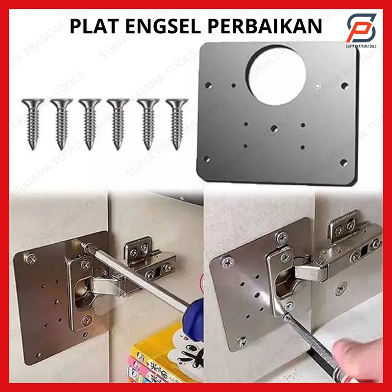 Plat Engsel Sendok Pintu Perbaikan Lemari Kabinet Furniture Laci Plate 0