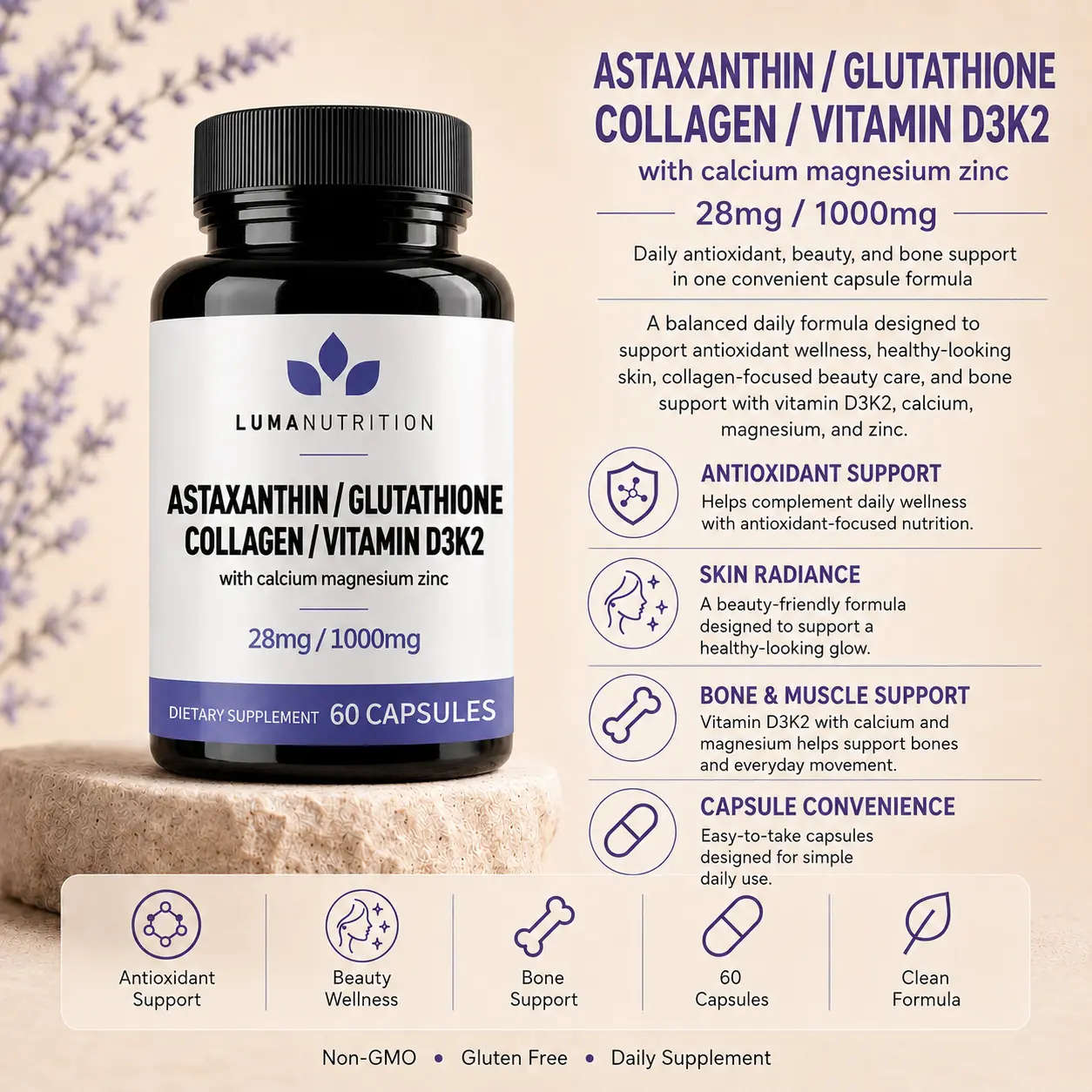 luma nutrition glutathione price ASTAXANTHIN COLLAGEN+VITAMIN D3K2,with calcium magnesium zinc 60 capsules - Shop Type:Without DAC 10mg*10 vials Content_Opt_26_05 DSIP kaufen – Forschungspeptid