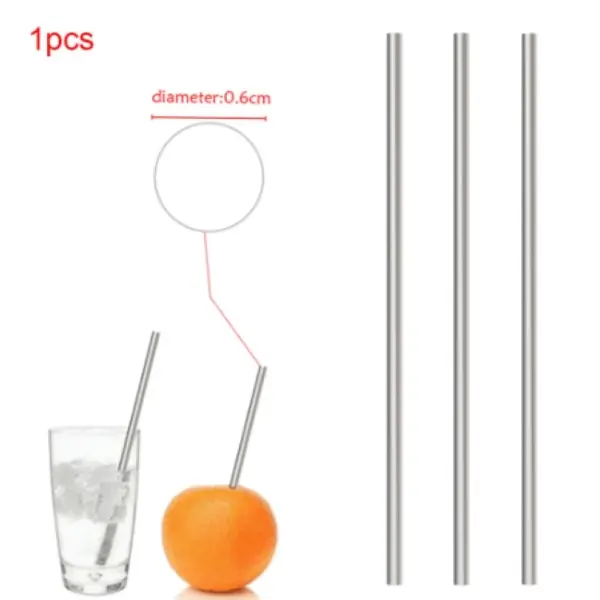 Sedotan Stainless SATUAN Pipet Besi Ramah Lingkungan Mudah Dibersihkan Dapat Dipakai Berulang Silver Peralatan Makan Reusable Tahan Suhu Tinggi Perlengkapan Rumah Warna Sedot Murah Termurah Pipet Straw ECERAN Ecofriendly 5