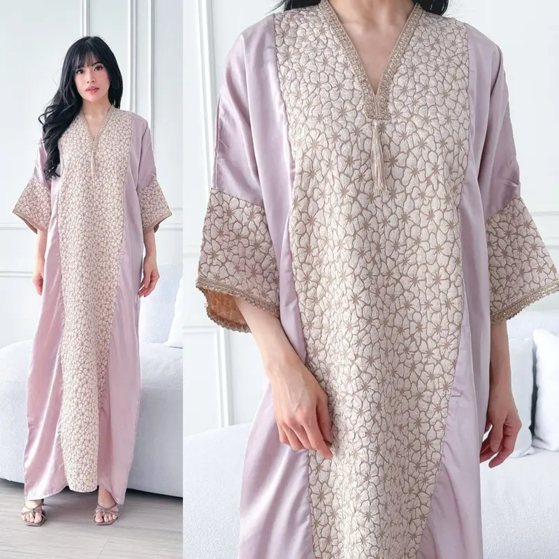 Fiona Abaya Satin Coksu | Kaftan Abaya Dress Satin Wanita Muslim Lebaran Terbaru
