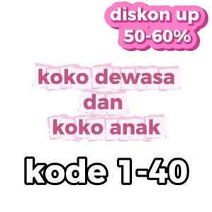 sale koko anak/koko dewasa/seply dan ethica/cuci gudang
