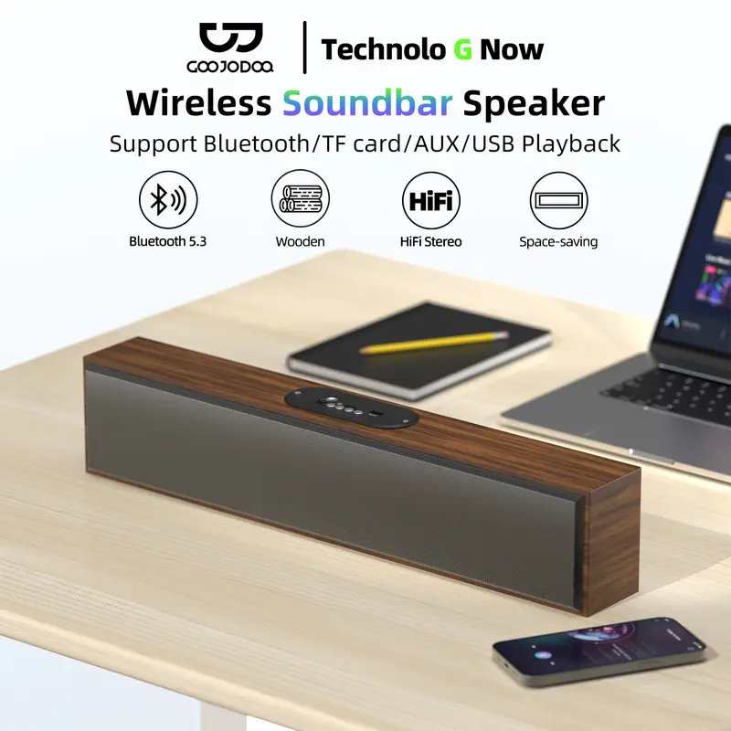 GOOJODOQ Soundbar Speaker TV AB4084 Wireless 5.3 Home Theater Dual Connection Long Bar Stereo Dual Home Speaker 0