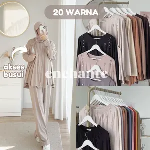 Chia One Set (Busui) Kaos Spandeks By Enchante