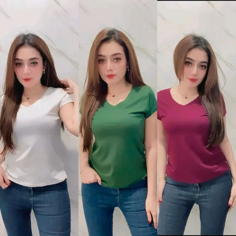 Kaos Spandek V-Neck import bahan melar dan dingin 0