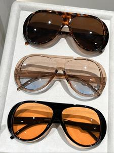 Set de 3 pares de lentes de sol unisex de moda con marco grande, perfectos para uso diario y fotografía callejera, accesorios de moda elegantes y versátiles