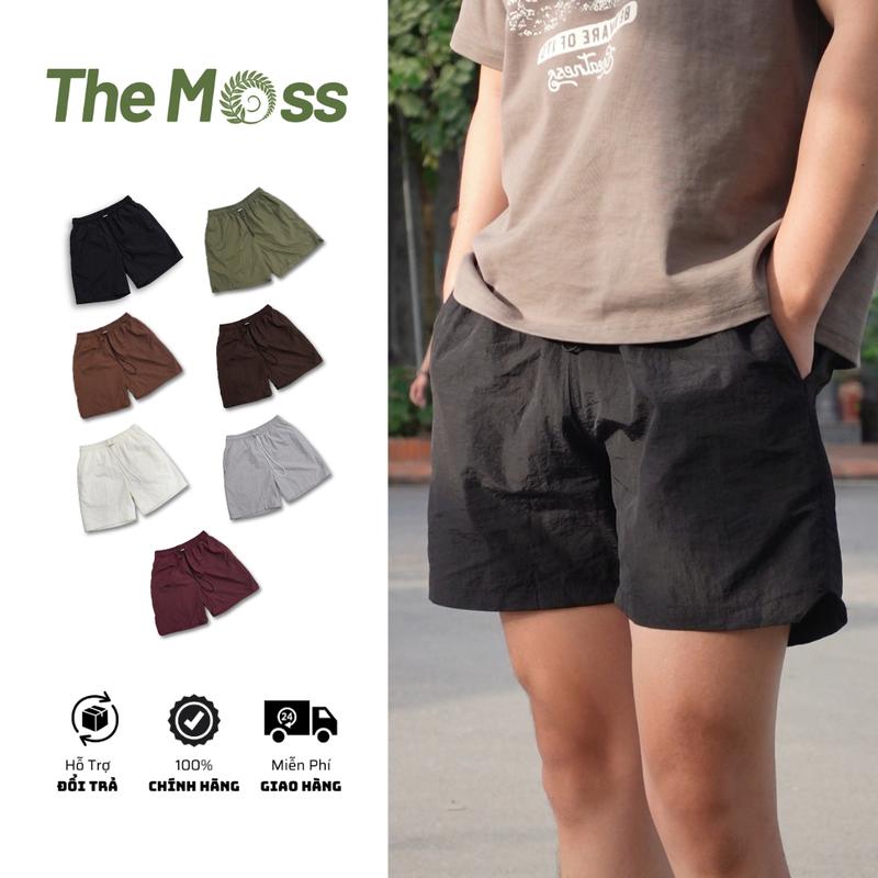The Moss - Quần Short Dù Nhăn Gió Nhăn Basic Form Trên Gối Cạp Chun Dây Rút Vải Gió Nhẹ Thoải Mái Phù Hợp Tập Gym Chạy Bộ Thể Thao