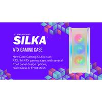 Gambar CASING CUBE GAMING SILKA Glass/Mesh - Mid Tower ATX Case Tempered Glass/Mesh (Free 3x RGB Fan) dari Techno Computer Bali Kota Denpasar 3 Tokopedia