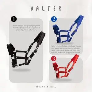 Halter Berkuda Kezillaz – Kuat, Nyaman & Stylish untuk Kuda Anda! Halter Kezillaz hadir dengan desain simpel namun kuat, cocok untuk penggunaan harian di stable, latihan, hingga aktivitas grooming. Dibuat dari bahan berkualitas yang tahan lama dan nyaman