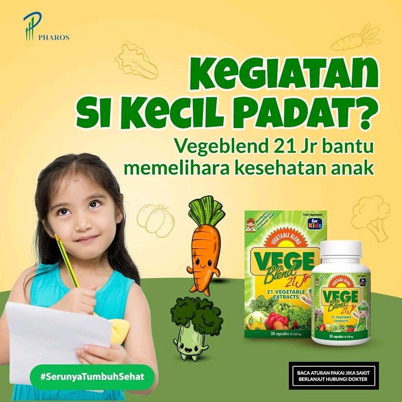 Vegeblend 21 Junior Kapsul Ekstrak 21 Jenis Sayuran - Vitamin Anak 2