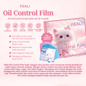 FEALI Oil Control Film Kertas Minyak Wajah Portable - Oil Control 3in1 Kertas Minyak + Puff + Cermin