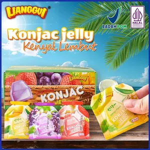 78ps Konjac Jelly Segitiga HALAL Rasa Mangga Jeruk Stroberi Cemilan Sehat Viral untuk Kantor Sekolah