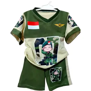 Setelan anak perempuan / setelan anak jersey/ setelan anak usia 1-8 tahun / setelan kemerdekaan / setelan tni .