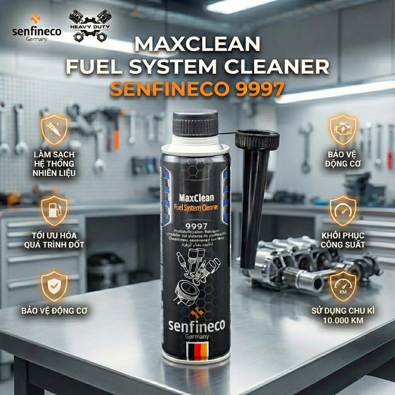  Sefineco MaxClean 9997 Dung Dịch Vệ Sinh Hệ Thống Nhiên Liệu 300ML Làm Sạch Kim Phun & Buồng Đốt Tăng Hiệu Suất Động Cơ Tiết Kiệm Chi Phí 
