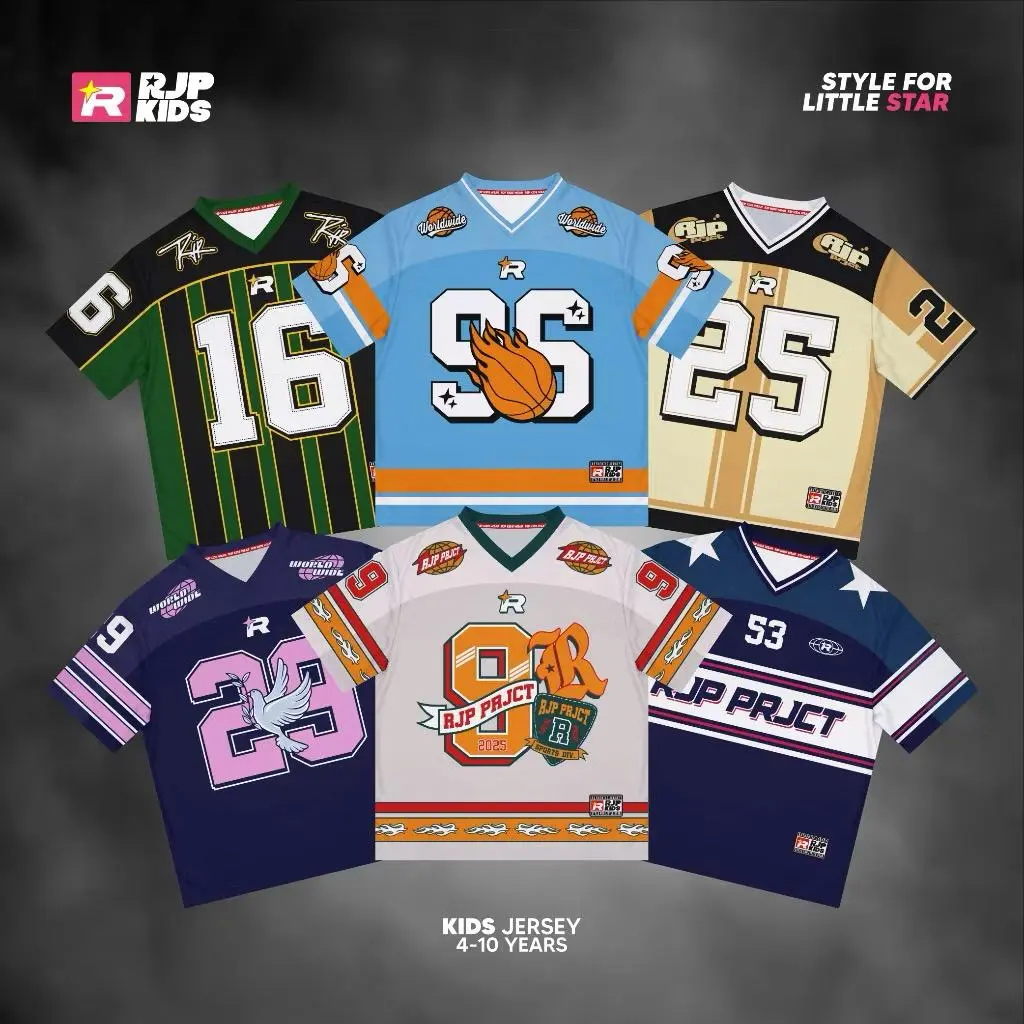 RJP KIDS SERIES Number  / jersey rugby anak / jerseynfl / jersey kids sporty / Jersey Kids / setelan jersey anak / jersey anak Pakaian Olahraga Outdoor