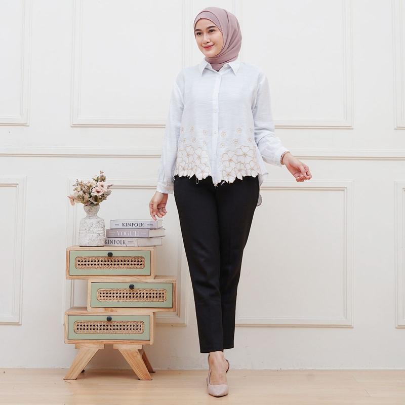 Product Introduction of Opnaisel series Kemeja Bordir Sabrina / Blues Bordir Model Kerah Bahan Polo Linen 17