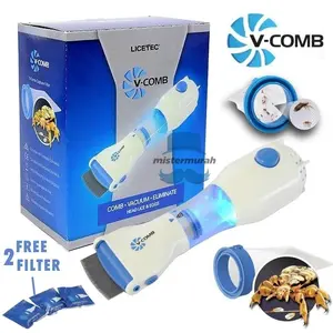 READY!! Sisir Vacum Kutu  Combo Pembunuh Dan Penghilang kutu Elektrik