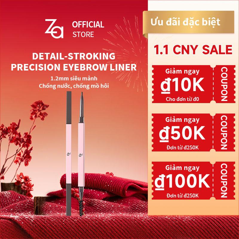 Chì kẻ lông mày ZA hai đầu lâu trôi Detail-storking Precision 0.1g
