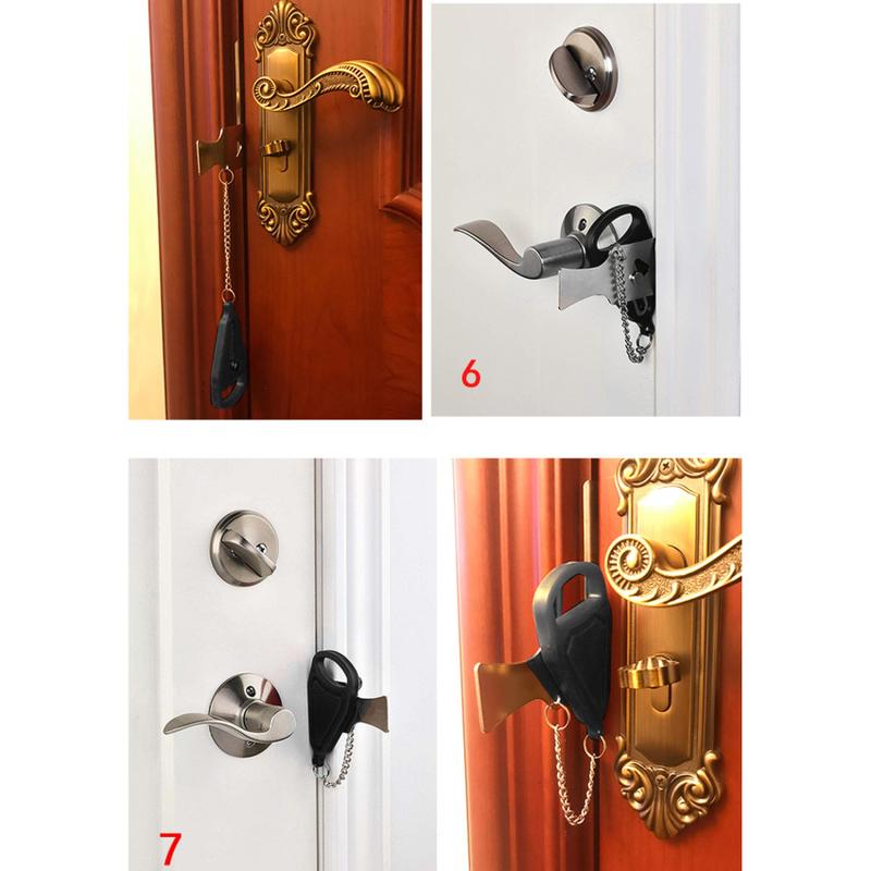 Product Introduction of Portable Door Lock Double Hole Security Door Locker Travel Lockdown Lock Latch Door Lock Security Devices 8