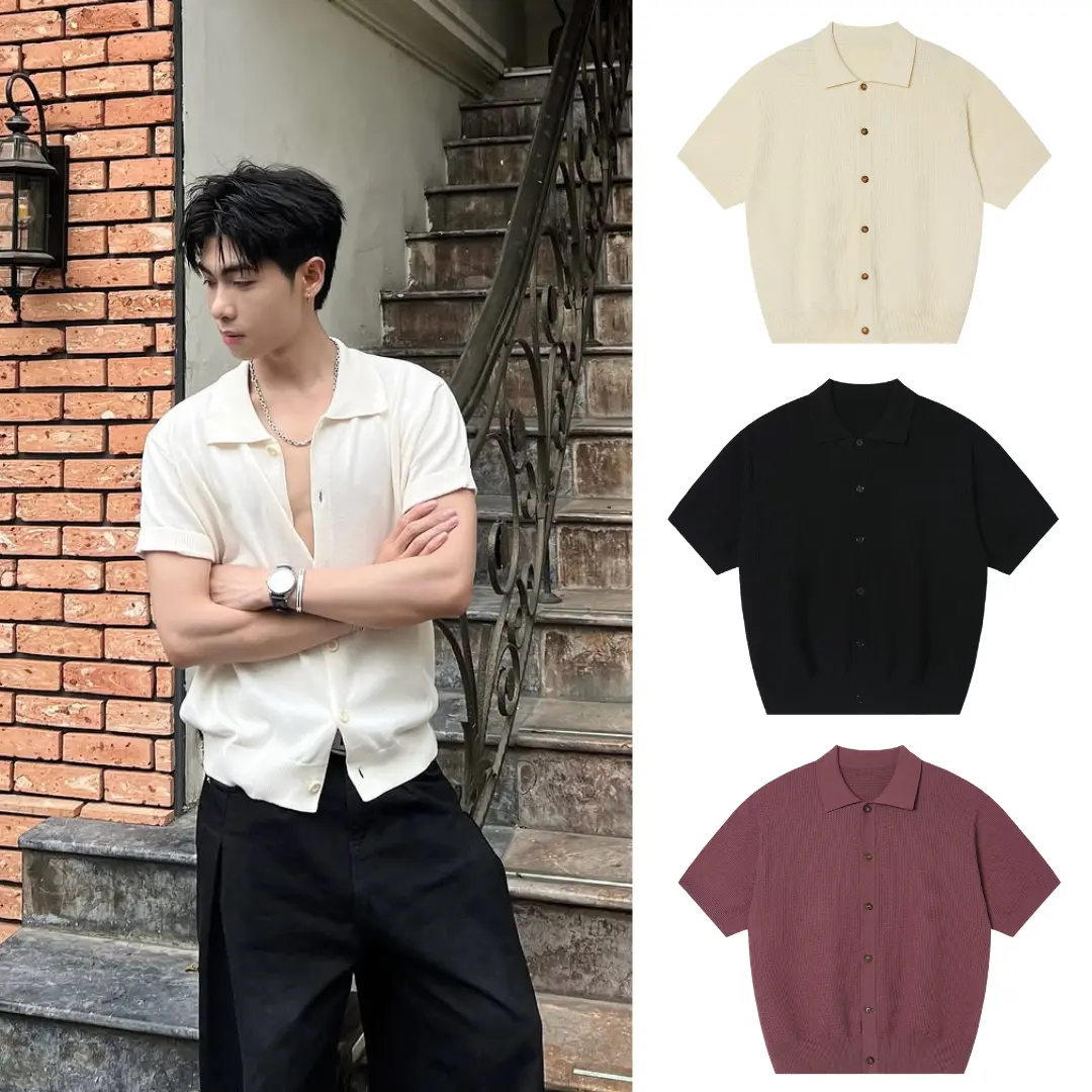 [Mở bán] Áo sơ mi len nam WEERE chất len lông thỏ form oversized, bền bỉ, không dão, không co, bản cổ lớn SM02