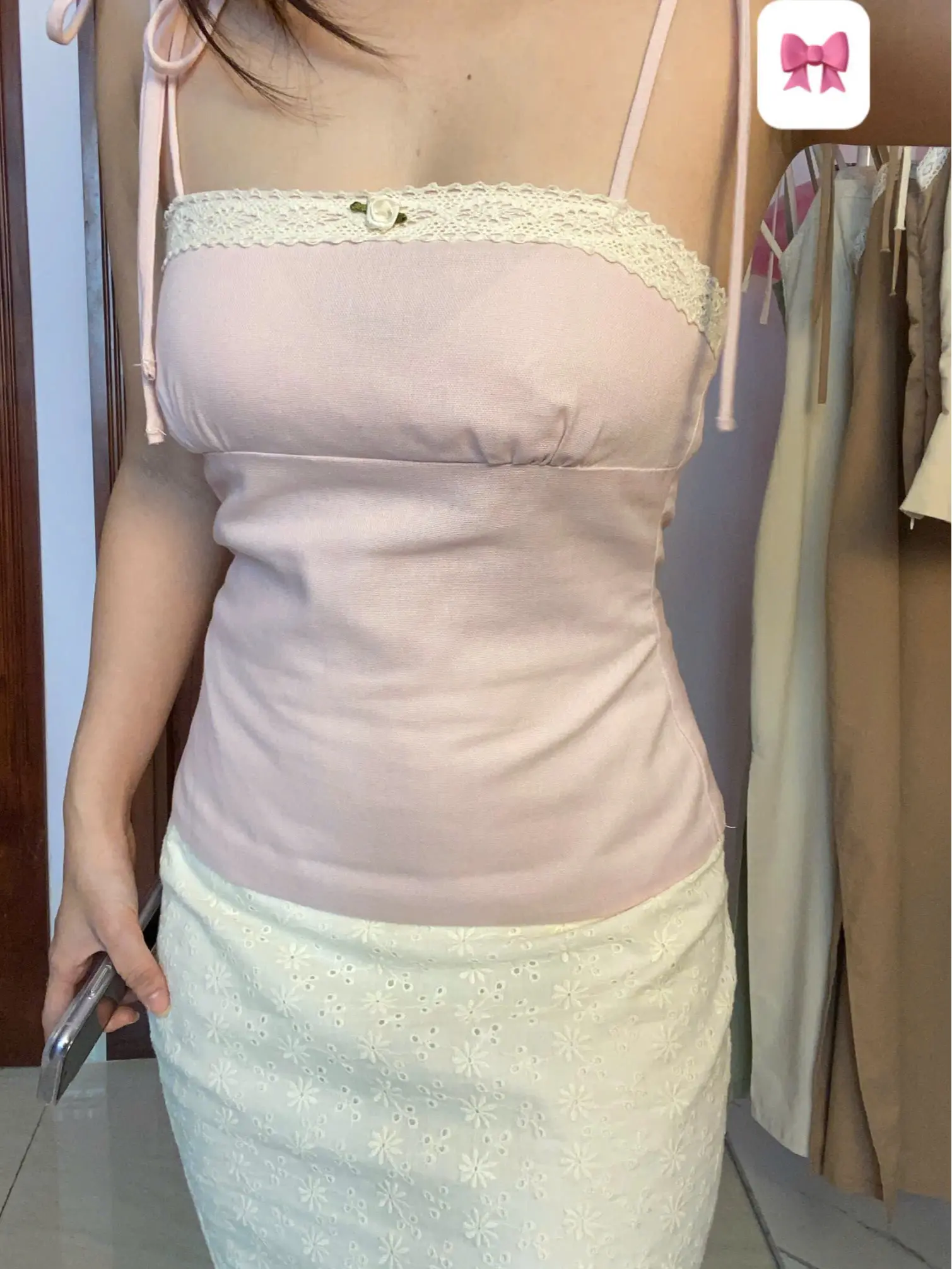 Vintage Top - Áo vintage vải linen cột dây 2 lớp | BigBuy360 - bigbuy360.vn