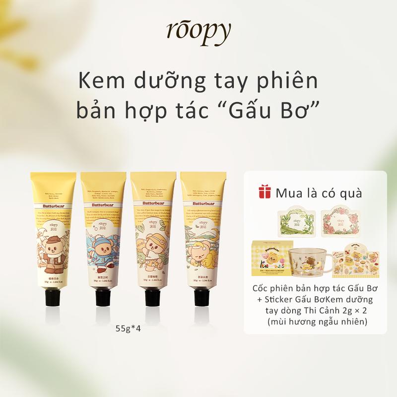  Kem Dưỡng Da Tay Thơm Phiên Bản Hợp Tác Gấu Bơ Hộp Quà Tặng Ropy 